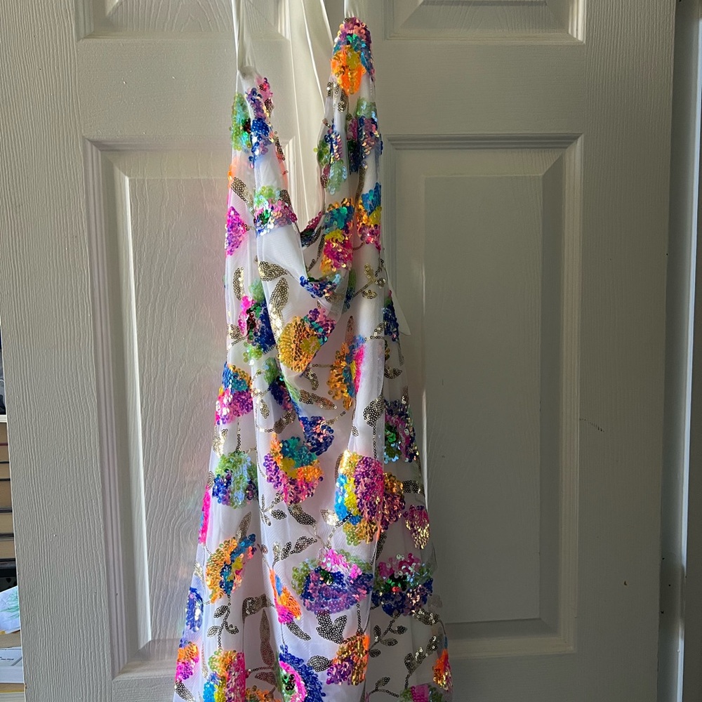Hello Molly Flamenco Dancer Sequin Halter Mini Dress NWT - Picture 4 of 7
